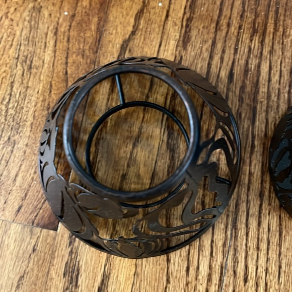 PUMPKIN CANDLE SLEEVE - BLACK METAL PUMPKIN PATCH CUT OUT - Picture 6 of 8